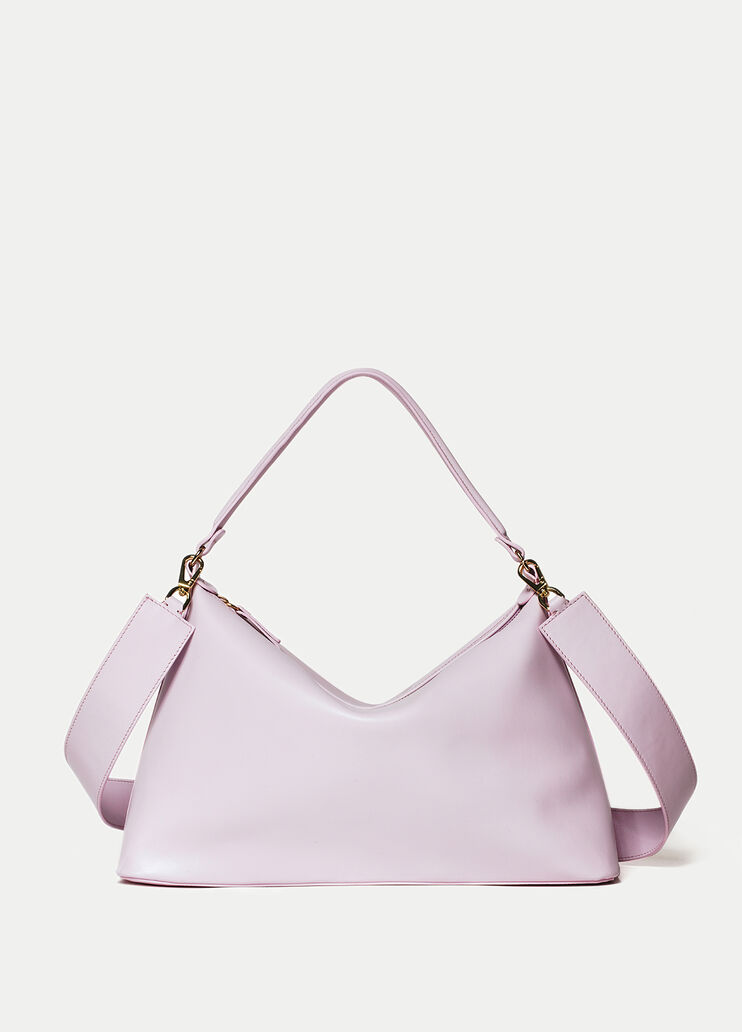 Большая сумка-хобо из натуральной кожи розовый Liu Jo - large image number 0