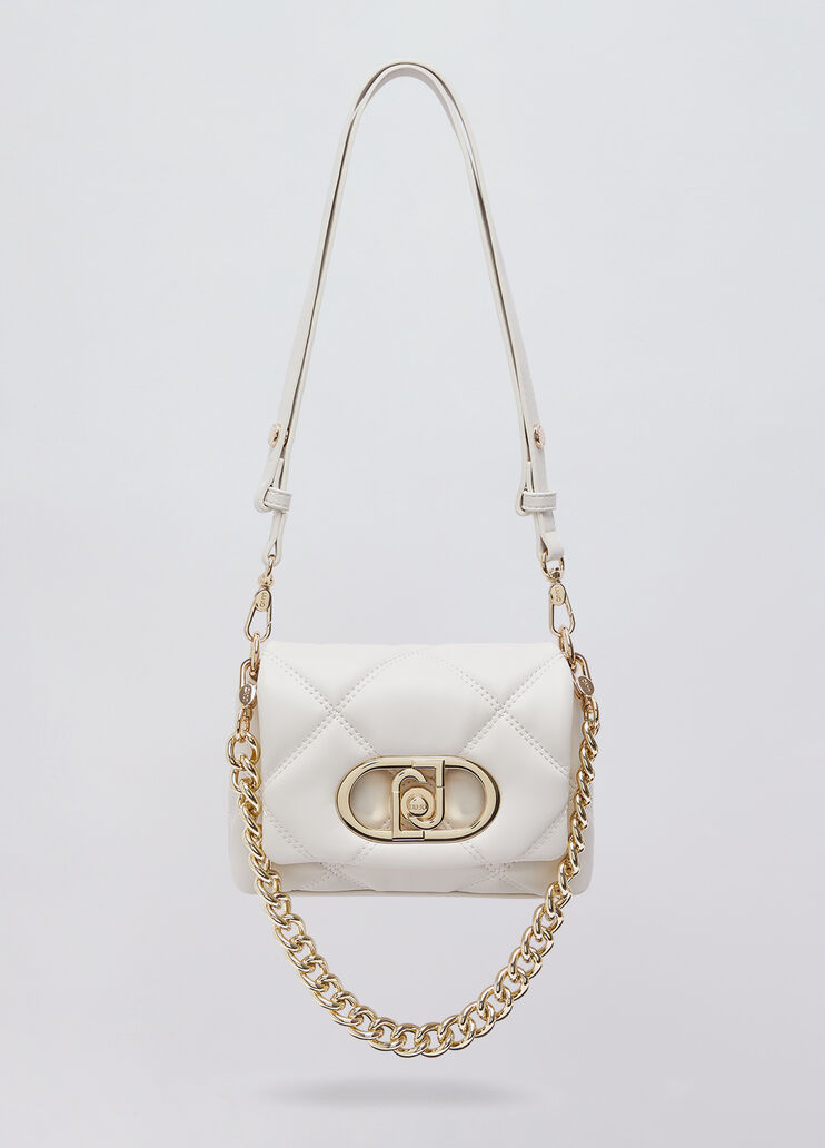 Borsa LaPuffy piccola matelass&eacute; panna Liu Jo - medium