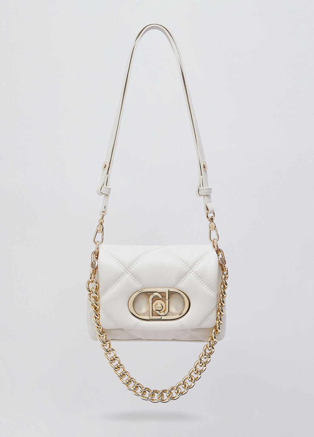 Borsa LaPuffy piccola matelass&eacute; panna Liu Jo - large image number 0