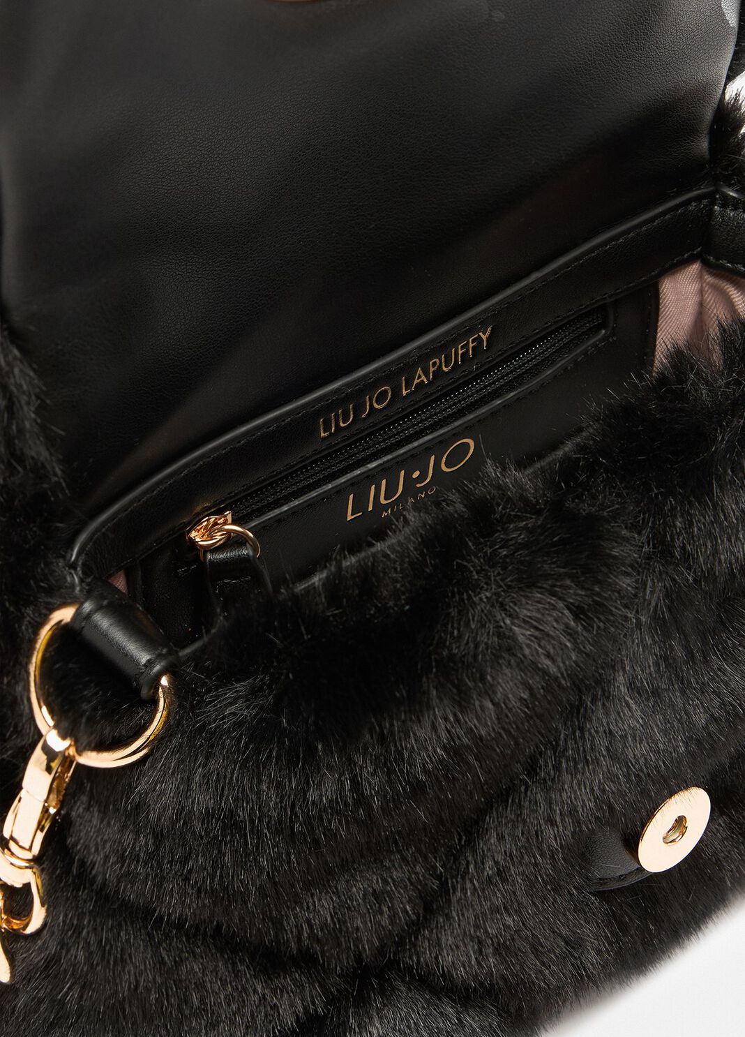 Small faux fur LaPuffy bag black Liu Jo - large image number 4