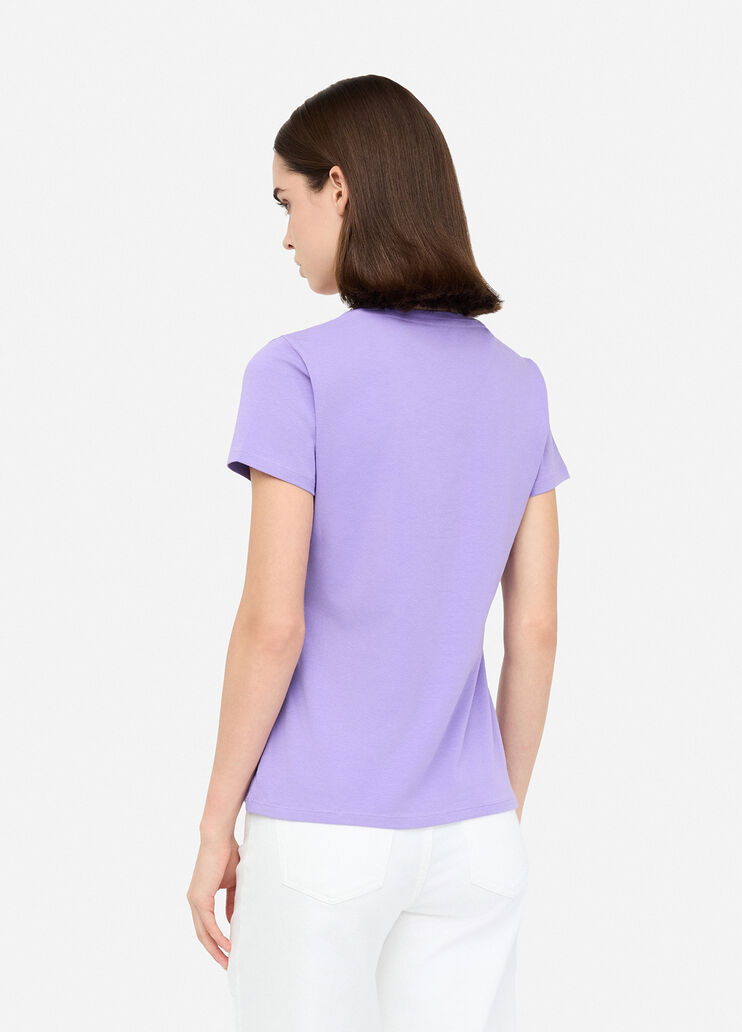 T-shirt with laminated print wisteria Liu Jo - large image number 1 T-shirt with laminated print wisteria Liu Jo - large image number 1