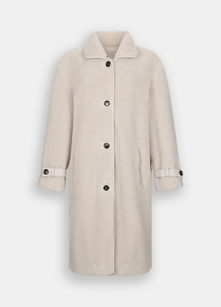 Пальто из ткани тедди темно-бежевый Liu Jo - large image number 6