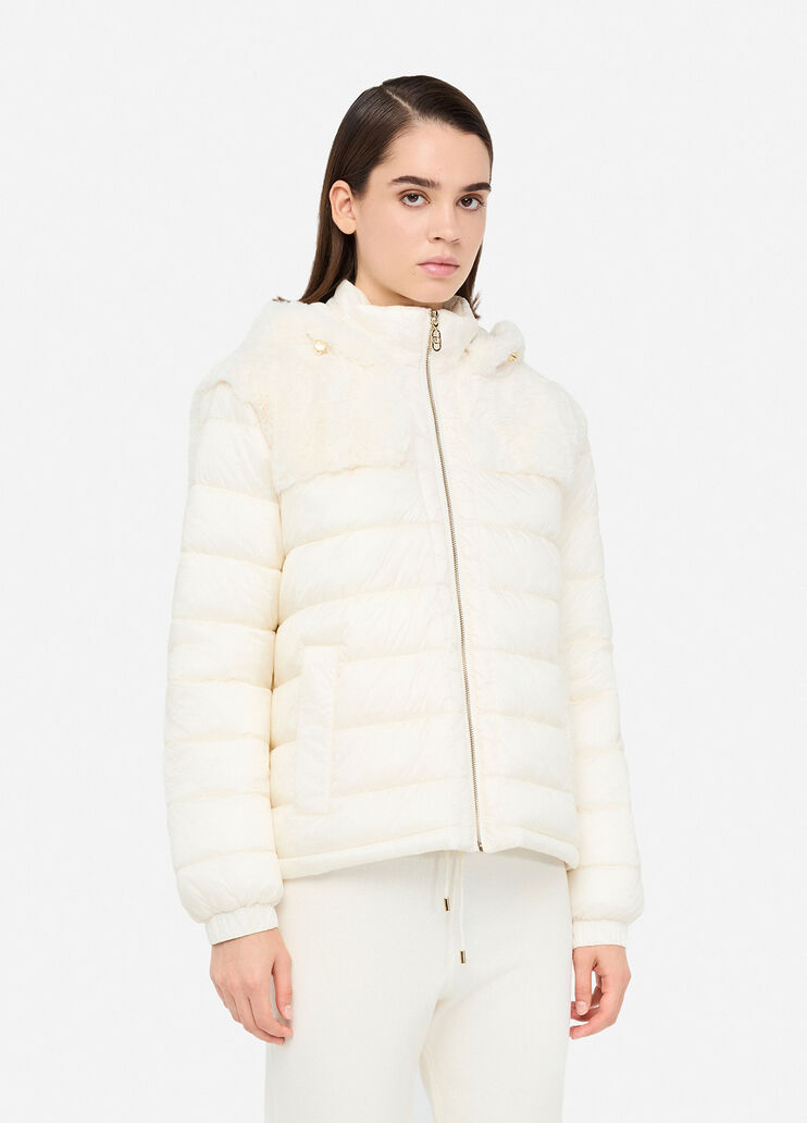 Veste matelassée à capuche blanc lait Liu Jo - medium