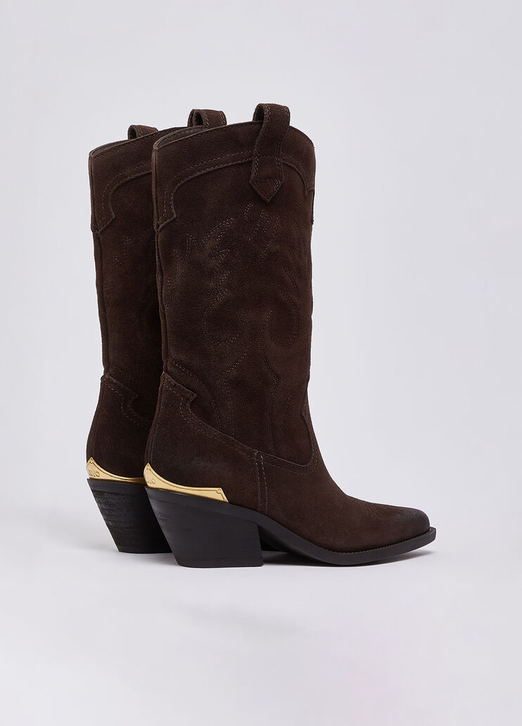 Cowboystiefel aus Wildleder Mokka Liu Jo - medium