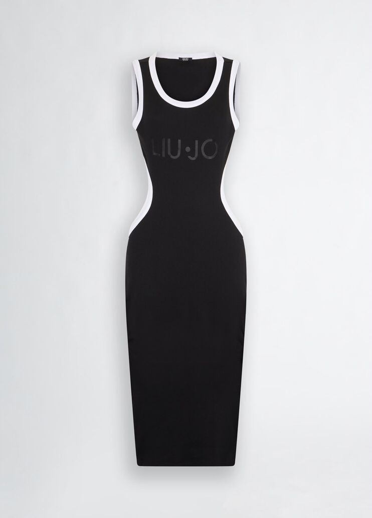 Midi dress with cut-out black Liu Jo - large image number 6 Midi dress with cut-out black Liu Jo - large image number 6