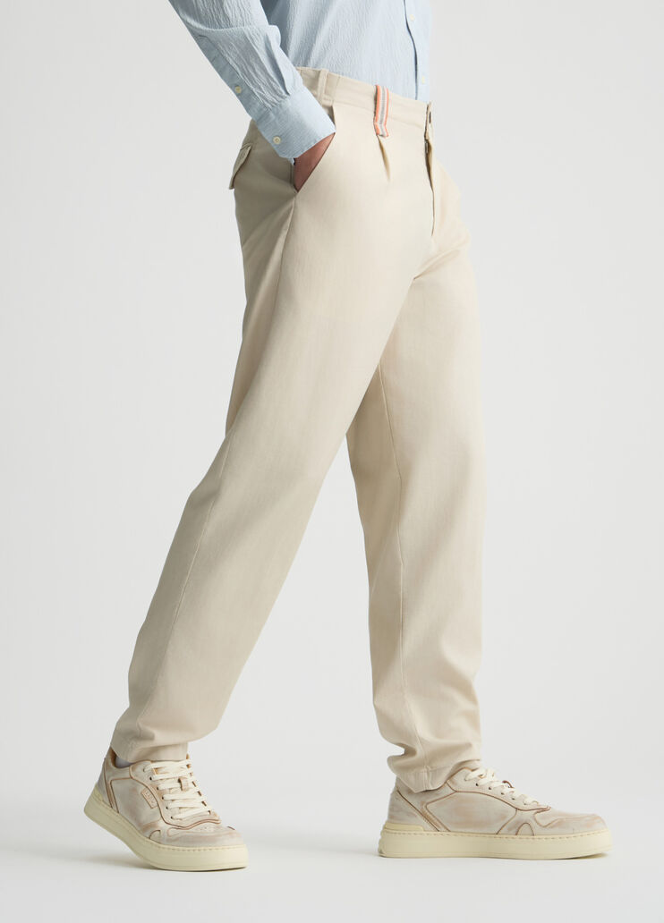 Linen-blend jacquard trousers light grey Liu Jo - large image number 3 Linen-blend jacquard trousers light grey Liu Jo - large image number 3