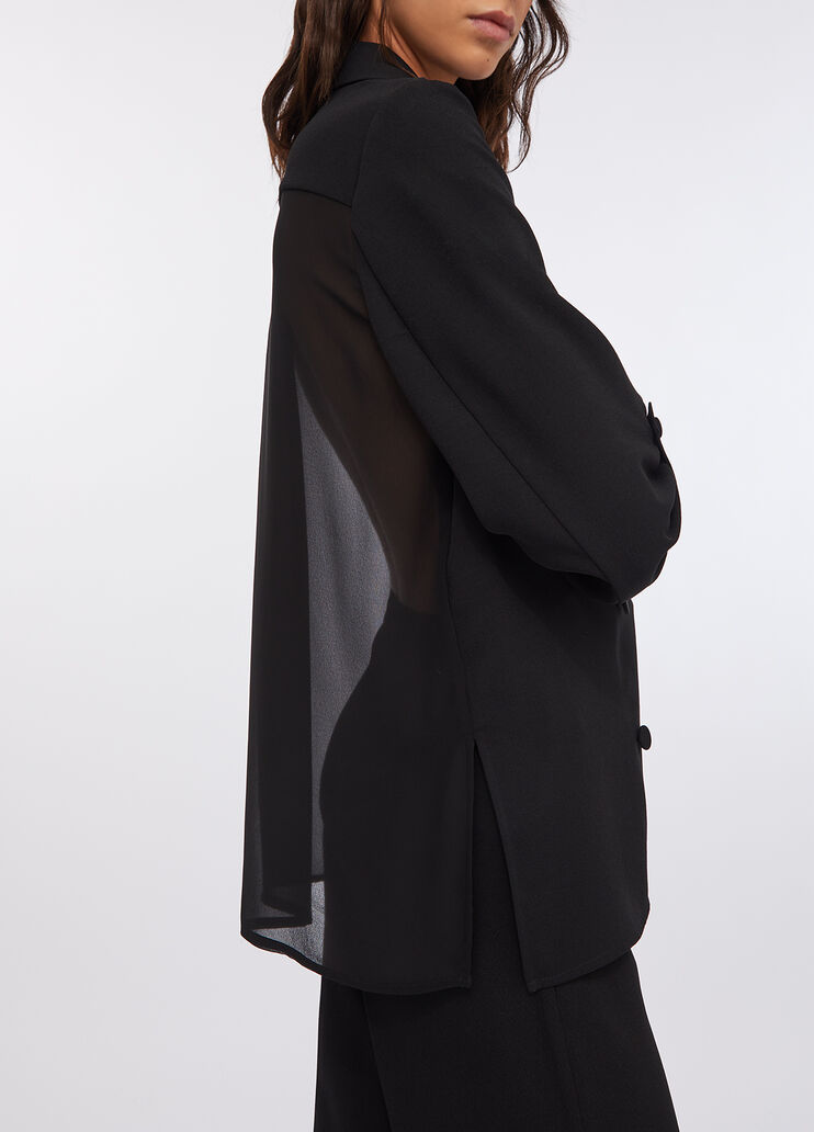 Envers satin blazer black Liu Jo - large image number 2 Envers satin blazer black Liu Jo - large image number 2
