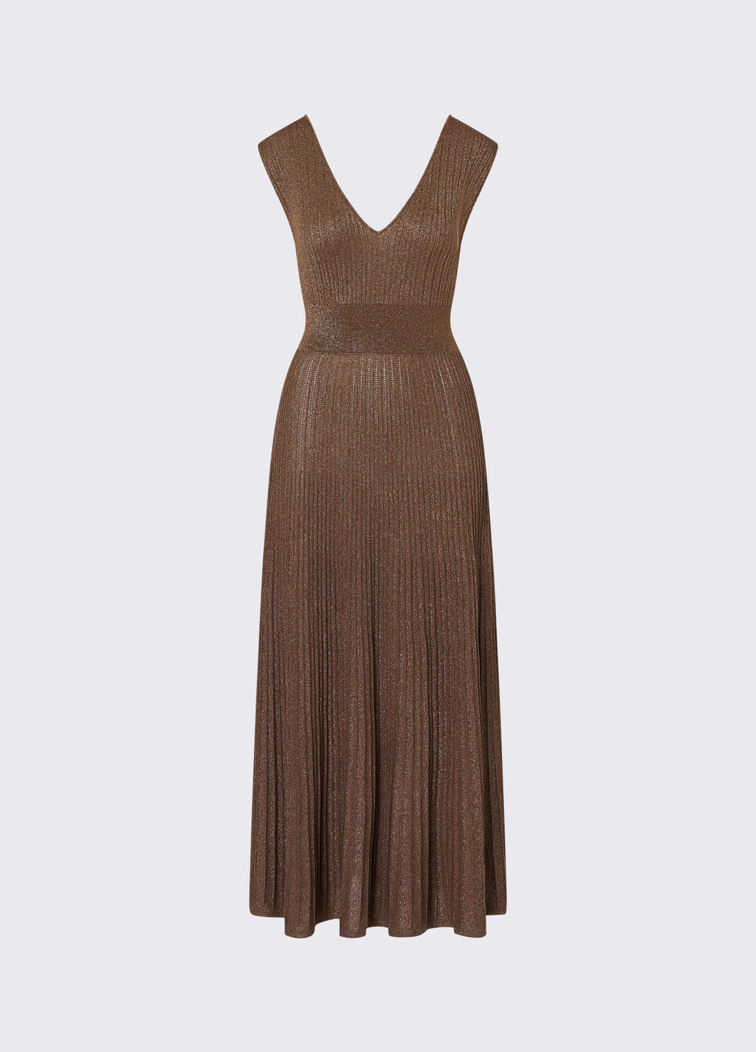 Long lurex dress brown Liu Jo - large image number 6