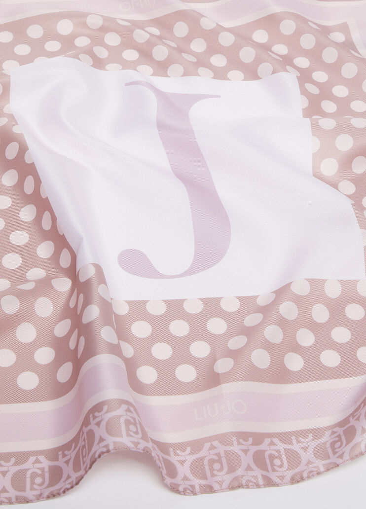 Foulard &agrave; motif lettre J beige Liu Jo - medium