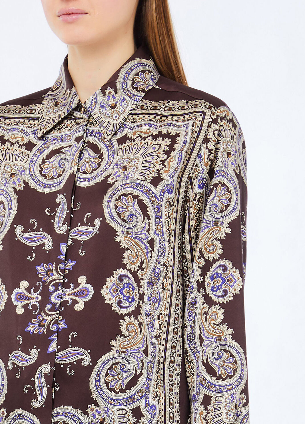 Printed twill shirt brown with print Liu Jo - large image number 2