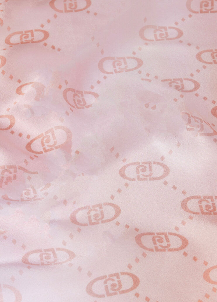 Shawl with logo beige Liu Jo - large image number 3 Shawl with logo beige Liu Jo - large image number 3