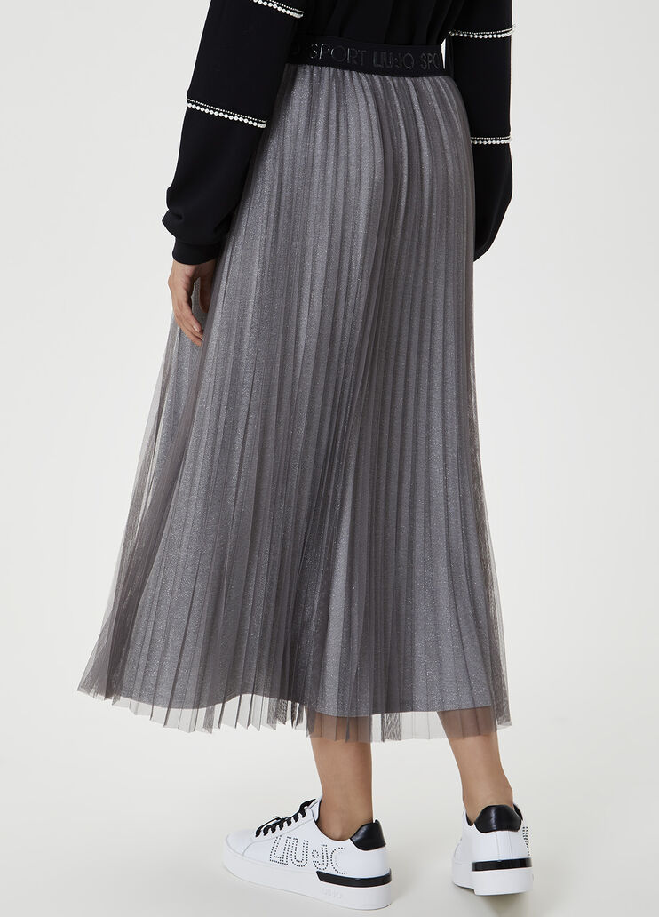 Pleated midi skirt Grey Liu Jo - large image number 1 Pleated midi skirt Grey Liu Jo - large image number 1
