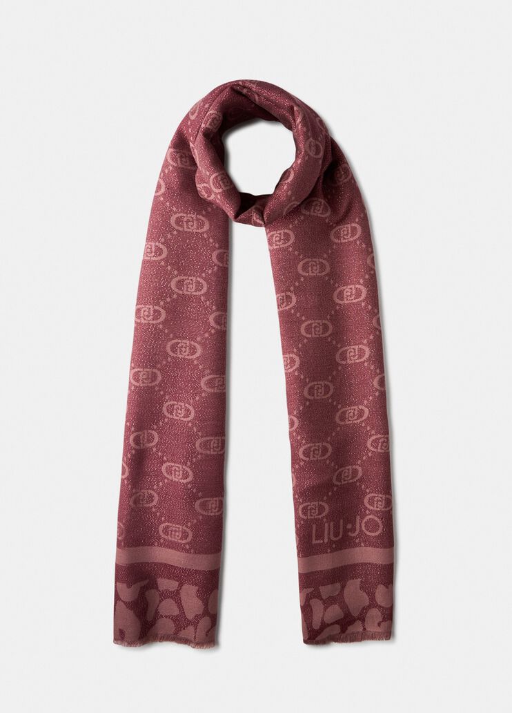 Shawl with logo red Liu Jo - medium Shawl with logo red Liu Jo - medium
