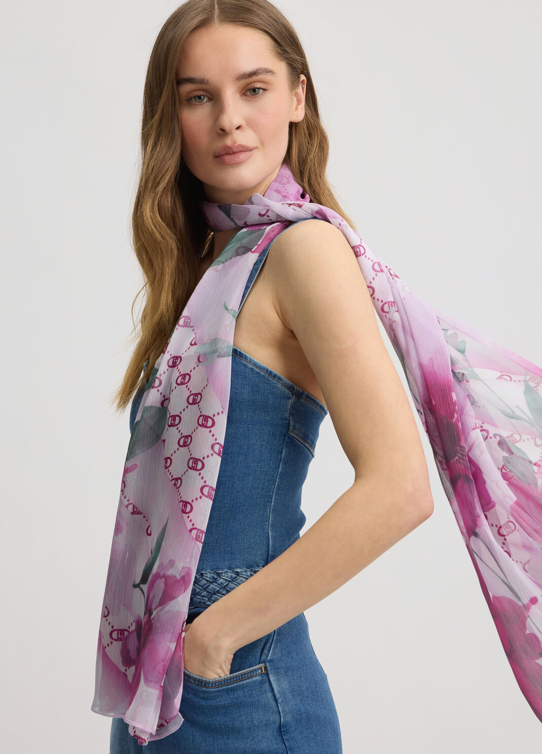 Floral stole pink Liu Jo - large image number 0