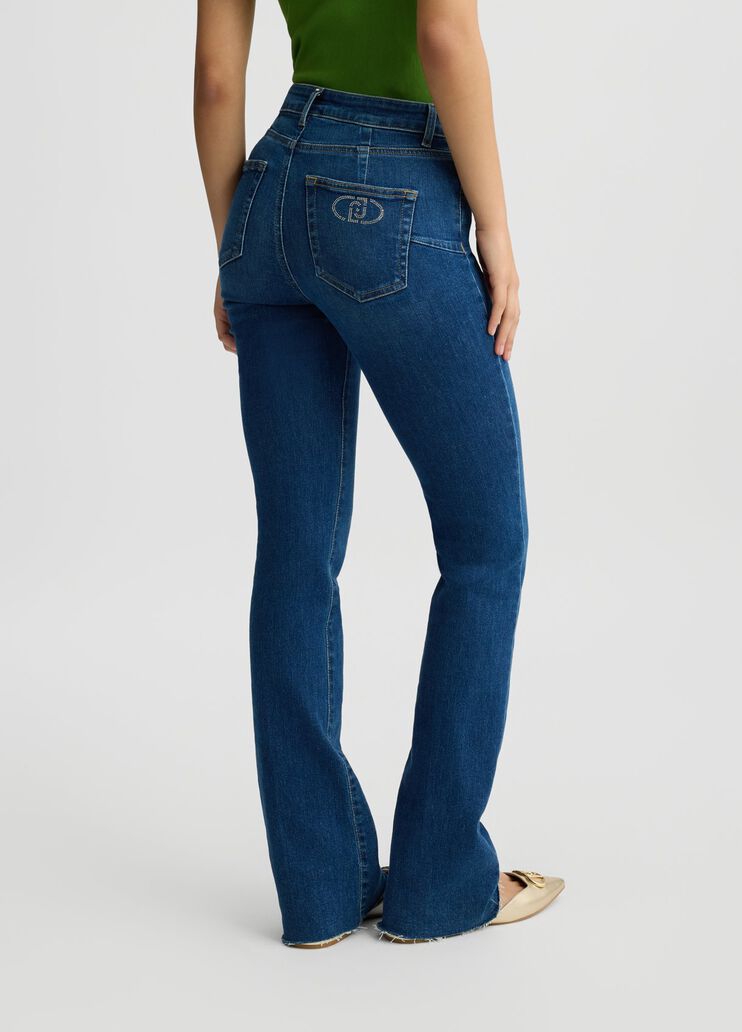 Blue bell-bottom jeans dark denim Liu Jo - large image number 1 Blue bell-bottom jeans dark denim Liu Jo - large image number 1
