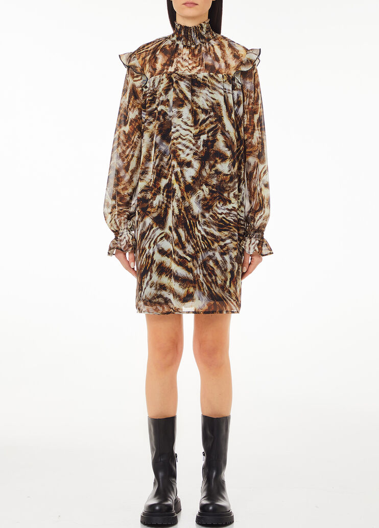 Dress with animal print brown Liu Jo - medium Dress with animal print brown Liu Jo - medium