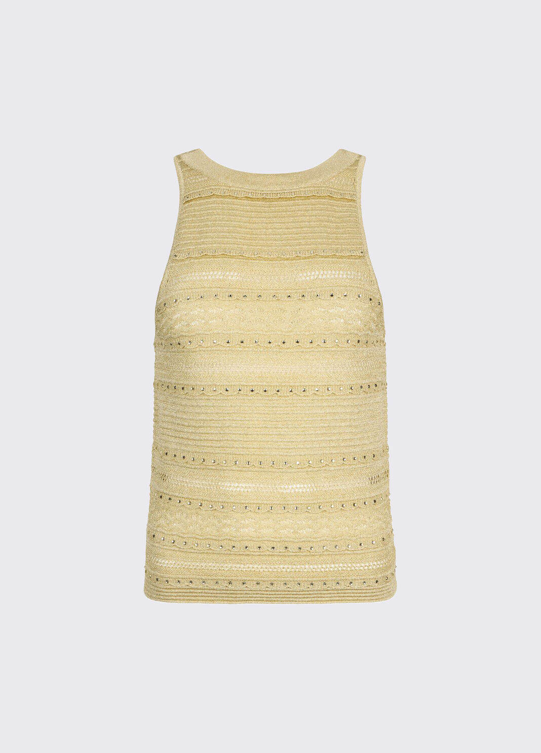 Openwork knit top yellow Liu Jo - large image number 6