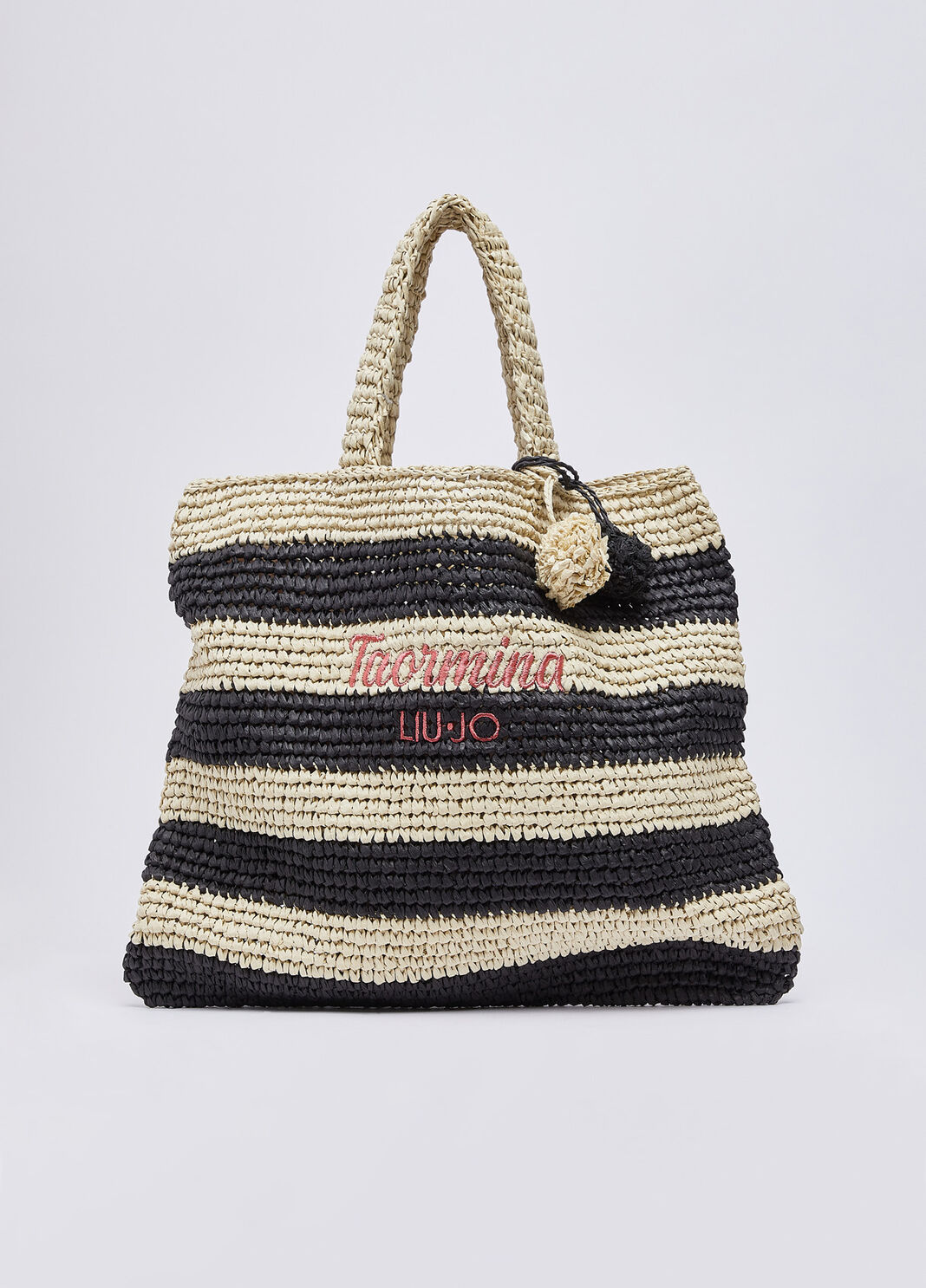 Medium striped tote bag black Liu Jo - large image number 1