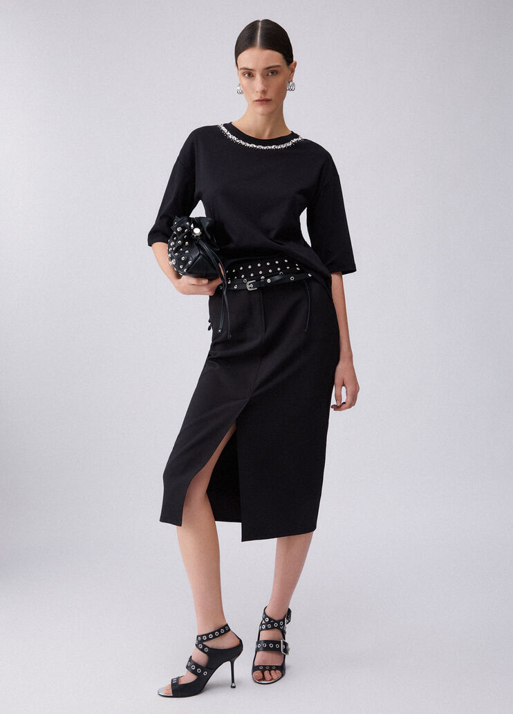 T-shirt con applicazioni nero Liu Jo - large image number 5