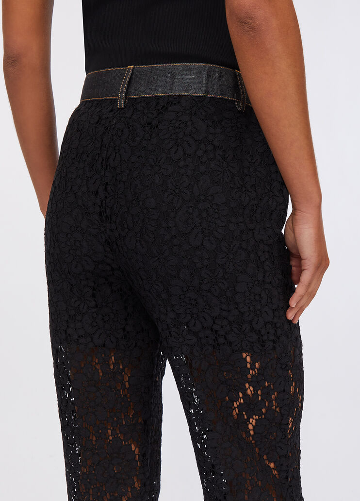 Lace trousers black denim Liu Jo - large image number 3 Lace trousers black denim Liu Jo - large image number 3