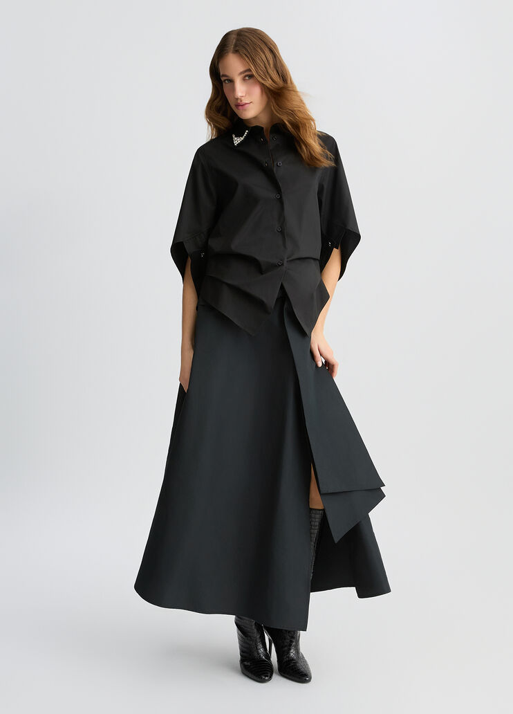 Black shirt with bejewelled embellishment black Liu Jo - large image number 5 Black shirt with bejewelled embellishment black Liu Jo - large image number 5