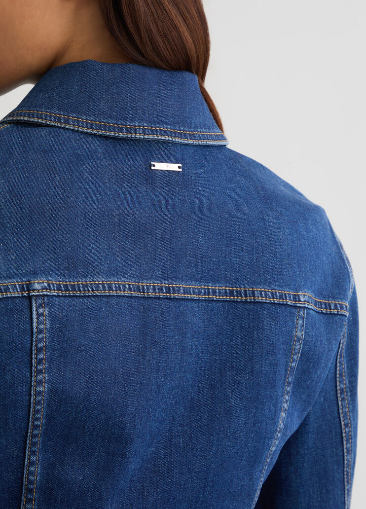 Denim jacket with rhinestones blue denim Liu Jo - large image number 3 Denim jacket with rhinestones blue denim Liu Jo - large image number 3