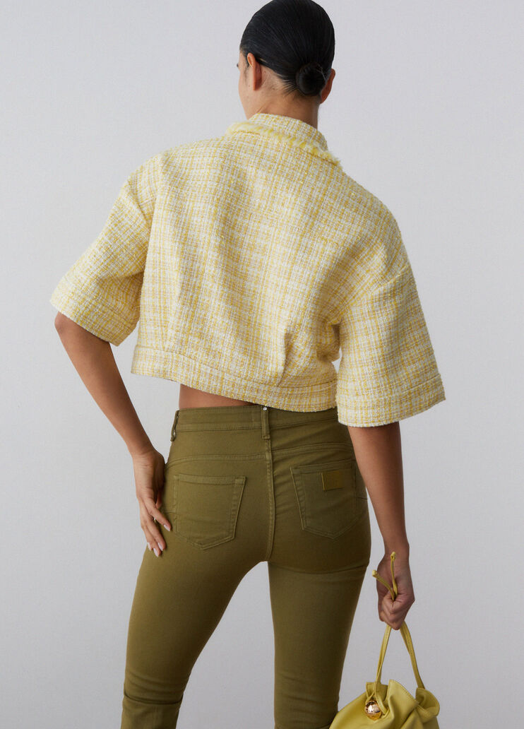 Skinny-Hose mit hohem Bund Olivgr&uuml;n Liu Jo - medium