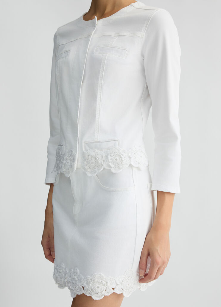White jacket with embroidery white/crochet Liu Jo - large image number 3 White jacket with embroidery white/crochet Liu Jo - large image number 3