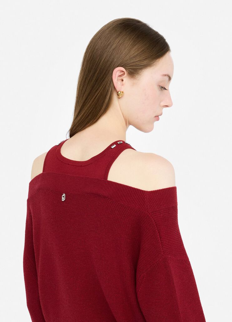 Strickkleid mit Schmuckstickerei Rot Liu Jo - large image number 4 Strickkleid mit Schmuckstickerei Rot Liu Jo - large image number 4