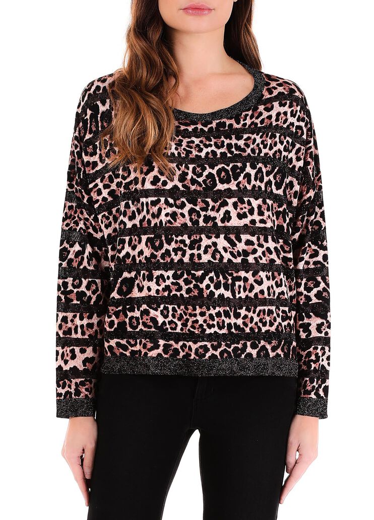 Sweatshirt with animal-print animal-print Liu Jo - large image number 0