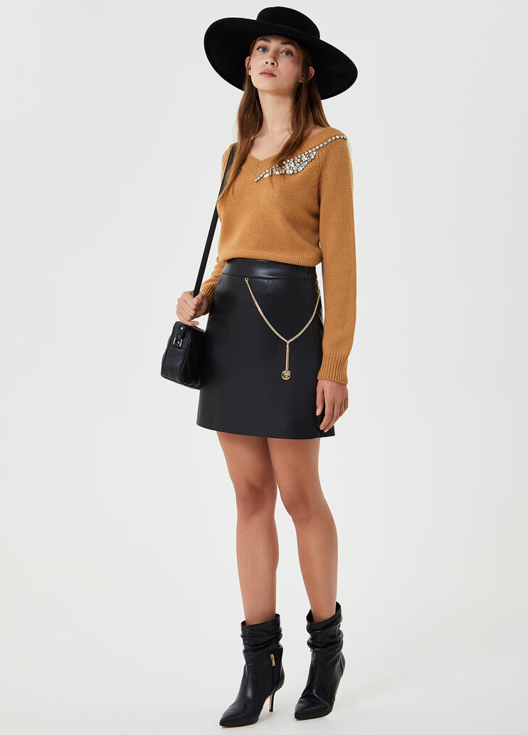 Jumper with cut-outs Brown Liu Jo - large image number 3