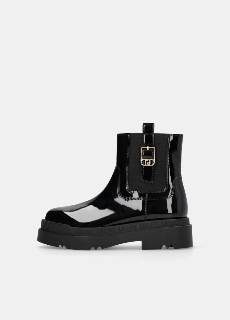 Patent leather platform ankle boots black Liu Jo - large image number 4 Patent leather platform ankle boots black Liu Jo - large image number 4
