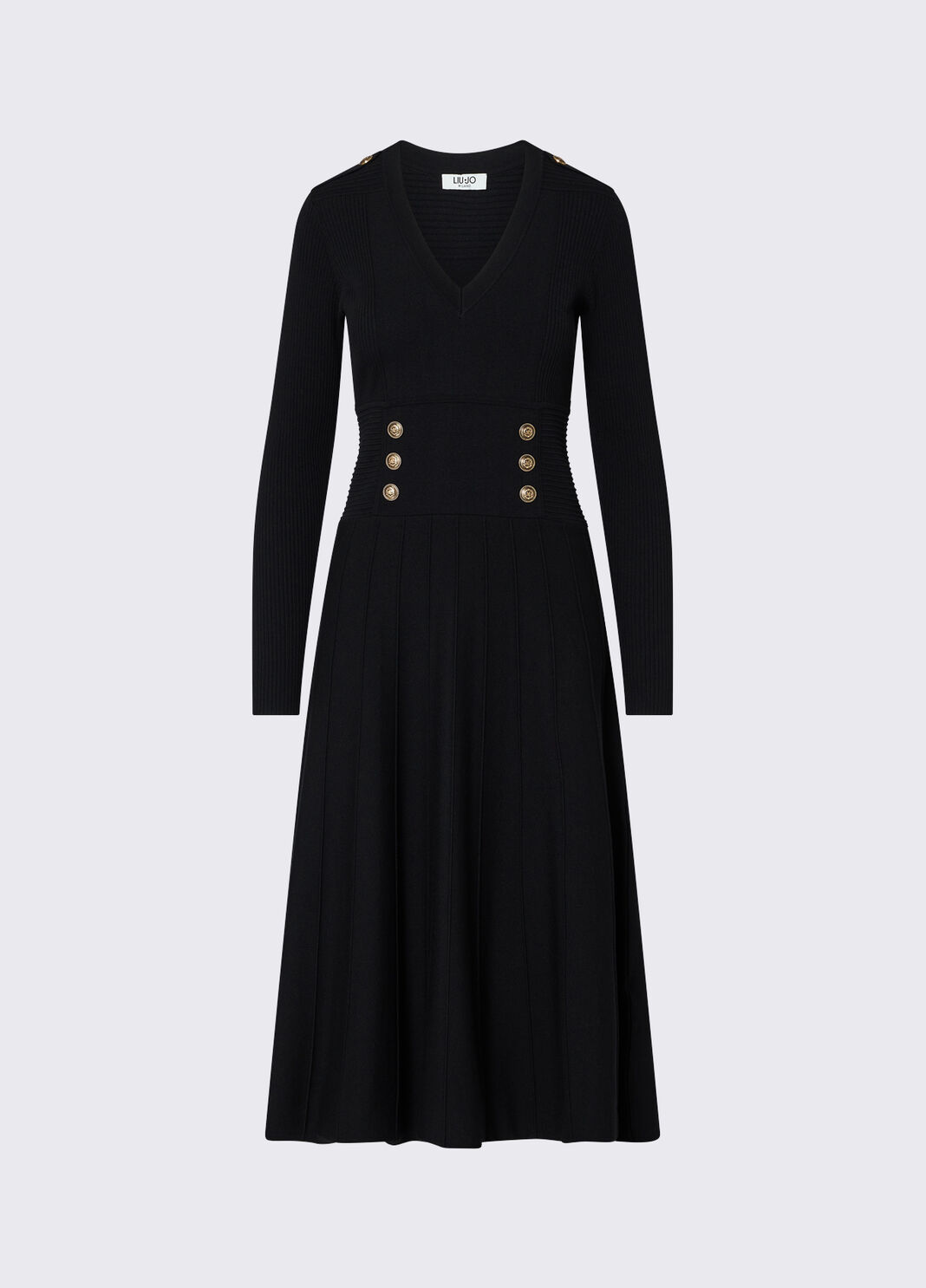 Midikleid aus Strick schwarz Liu Jo - large image number 6