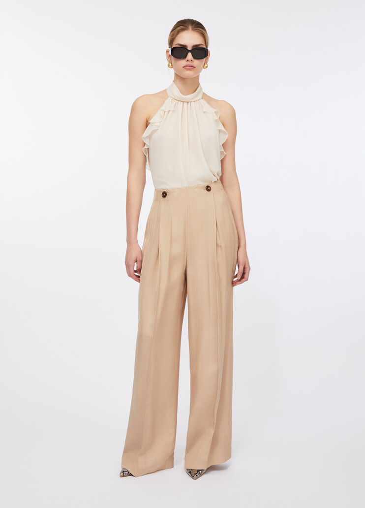 Wide leg trousers beige Liu Jo - large image number 5