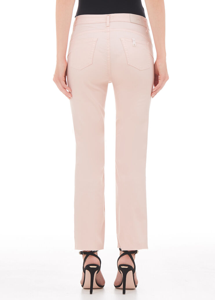 Bootcut trousers with jewel buttons powder pink Liu Jo - large image number 1