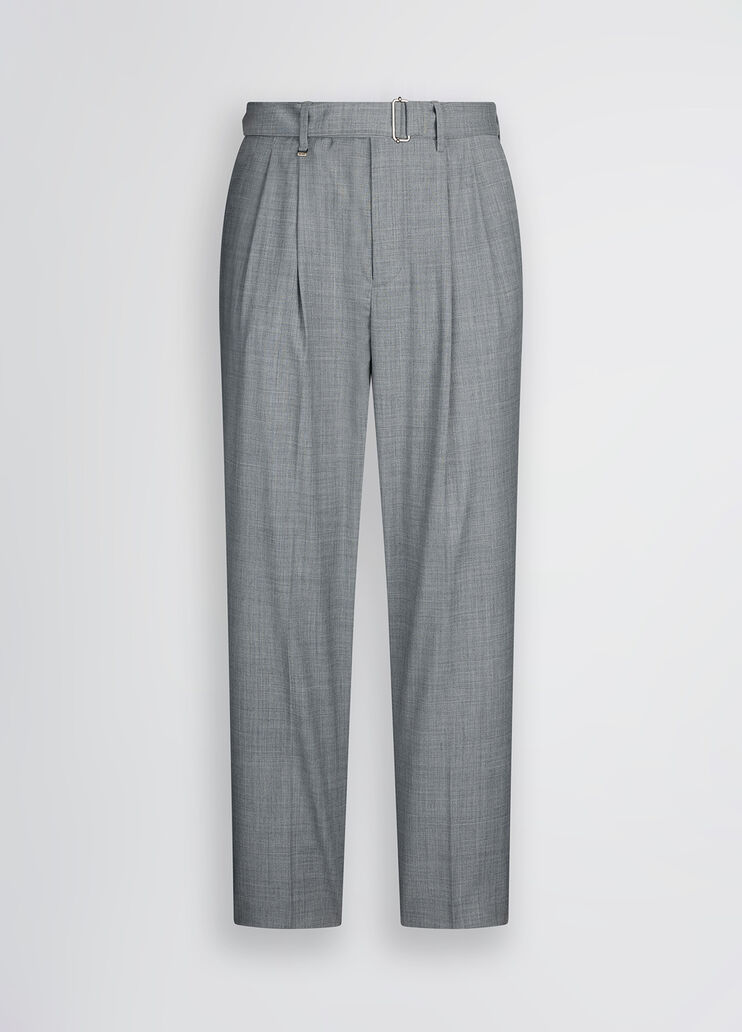 Trousers with belt melange grey Liu Jo - large image number 6 Trousers with belt melange grey Liu Jo - large image number 6