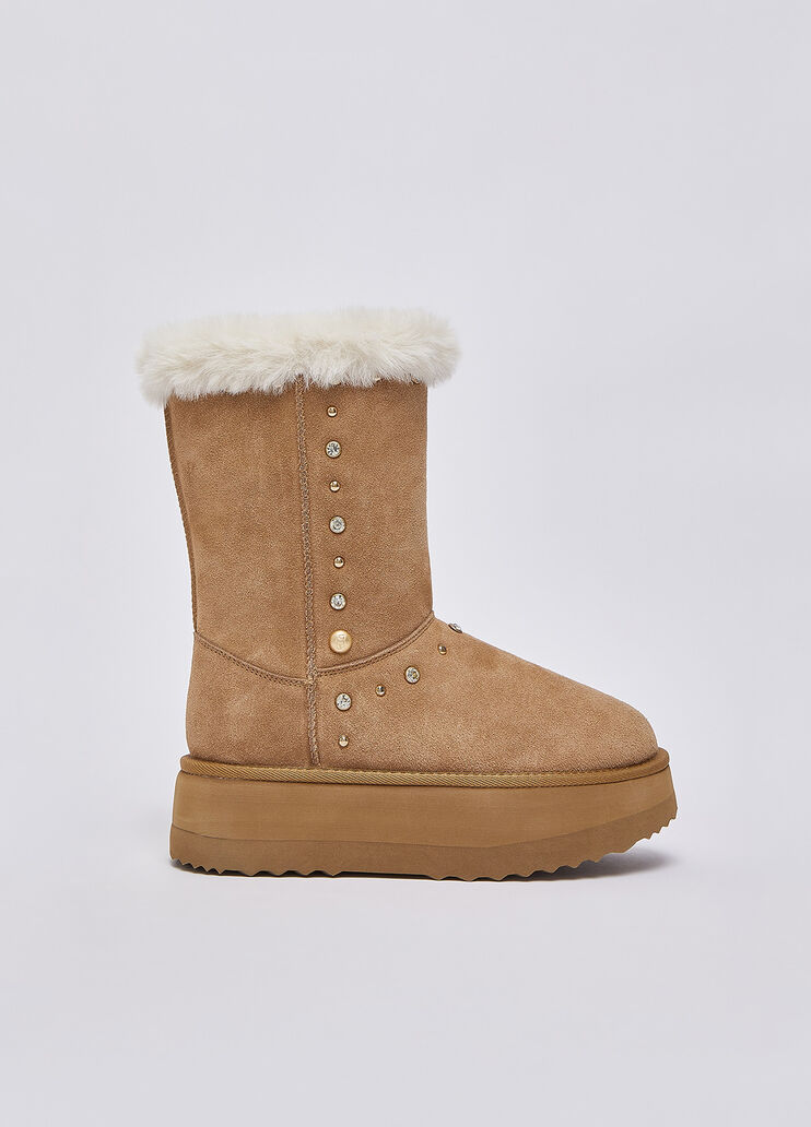 Stiefel warm mit Schmucksteinen Cognac Liu Jo - medium