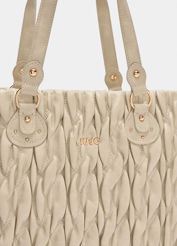 Medium quilted shopping bag  white Liu Jo - large image number 5