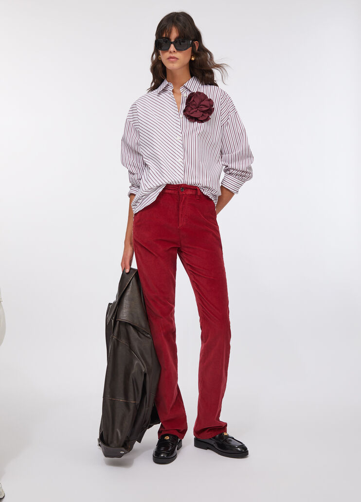 Striped shirt with brooch striped Liu Jo - large image number 5