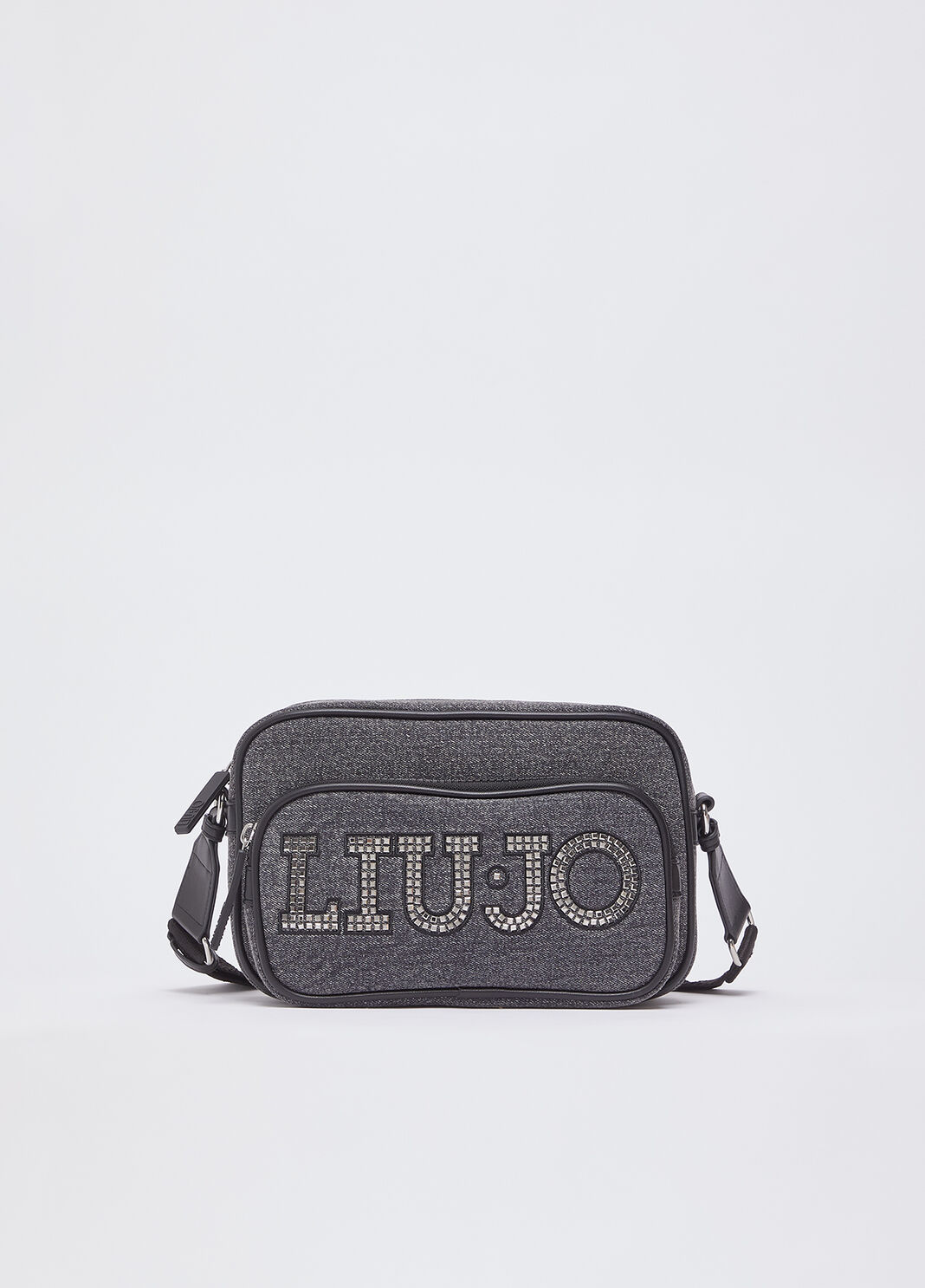 Medium crossbody bag with logo grey denim Liu Jo - large image number 1