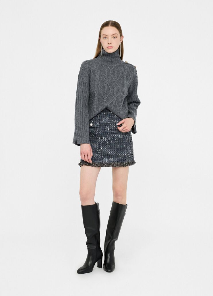 Bouclé miniskirt blue Liu Jo - medium Bouclé miniskirt blue Liu Jo - medium