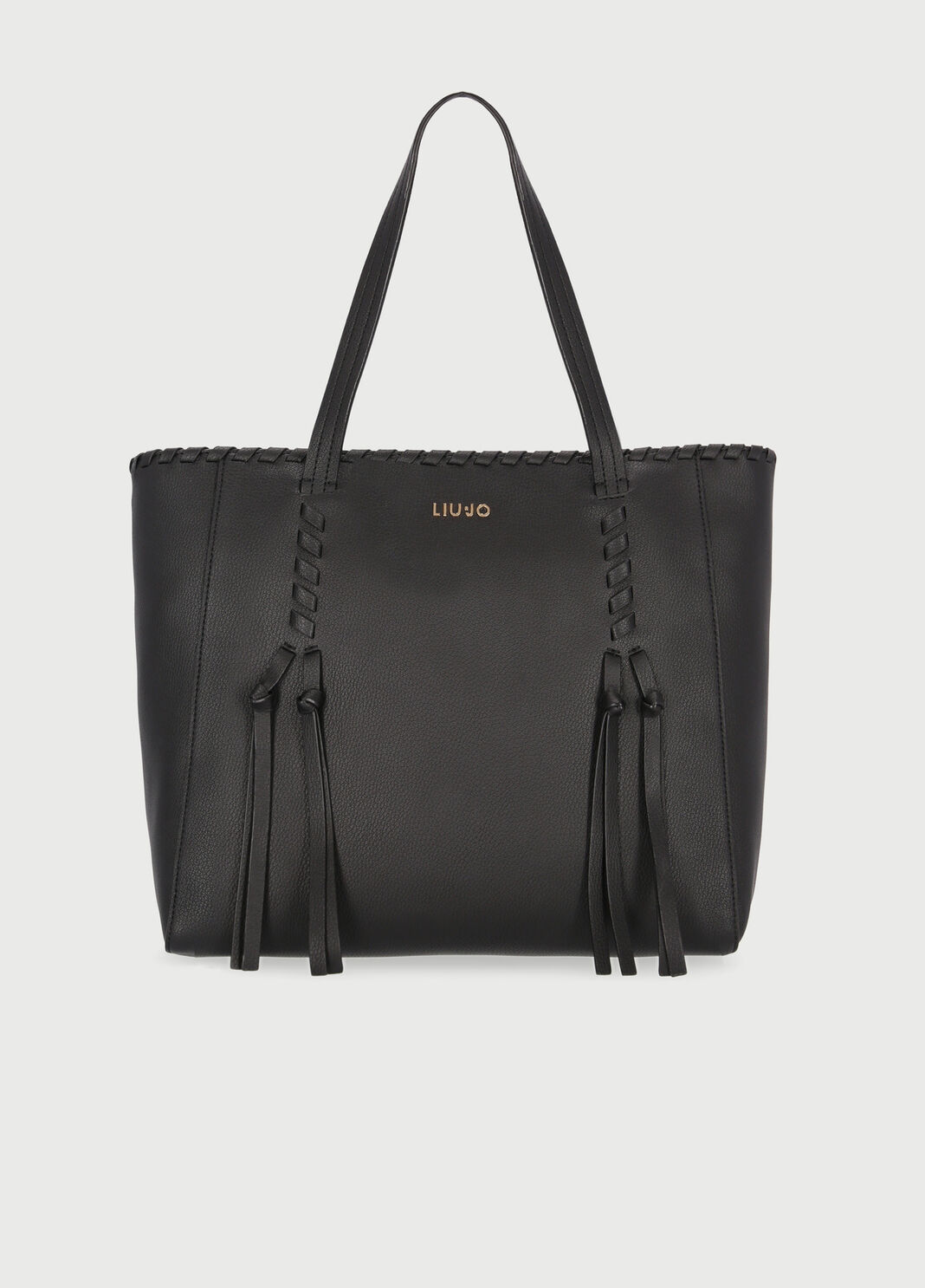 Сумка-шоппер с отстрочками Чёрный Liu Jo - large image number 0
