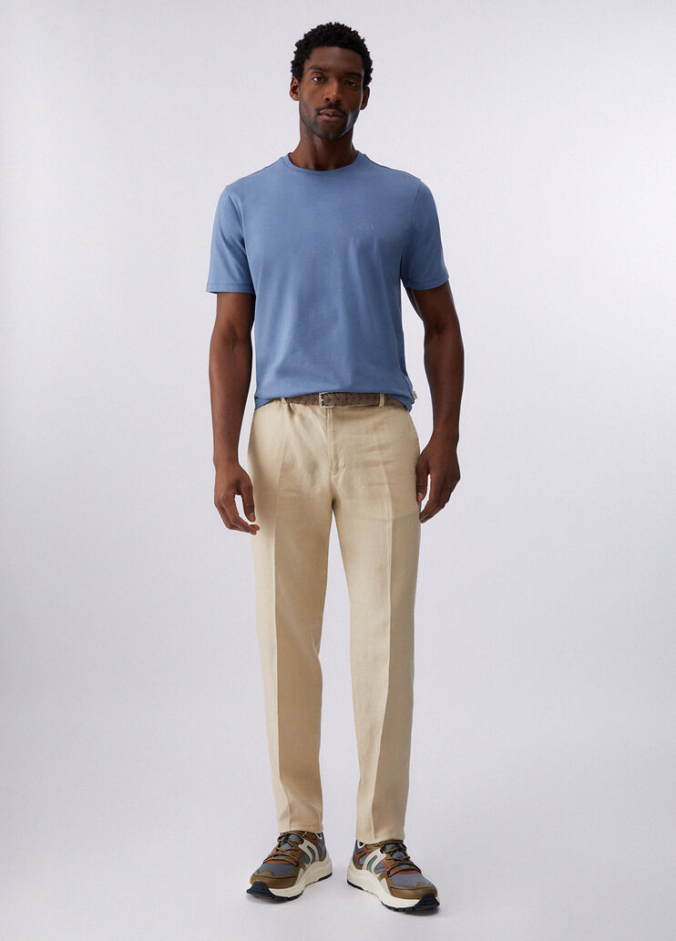 Pantalon 100&nbsp;% lin beige Liu Jo - medium