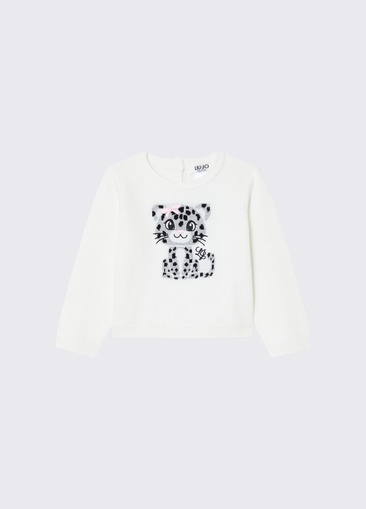 Jacquard-Pullover Wei&szlig; Liu Jo - medium
