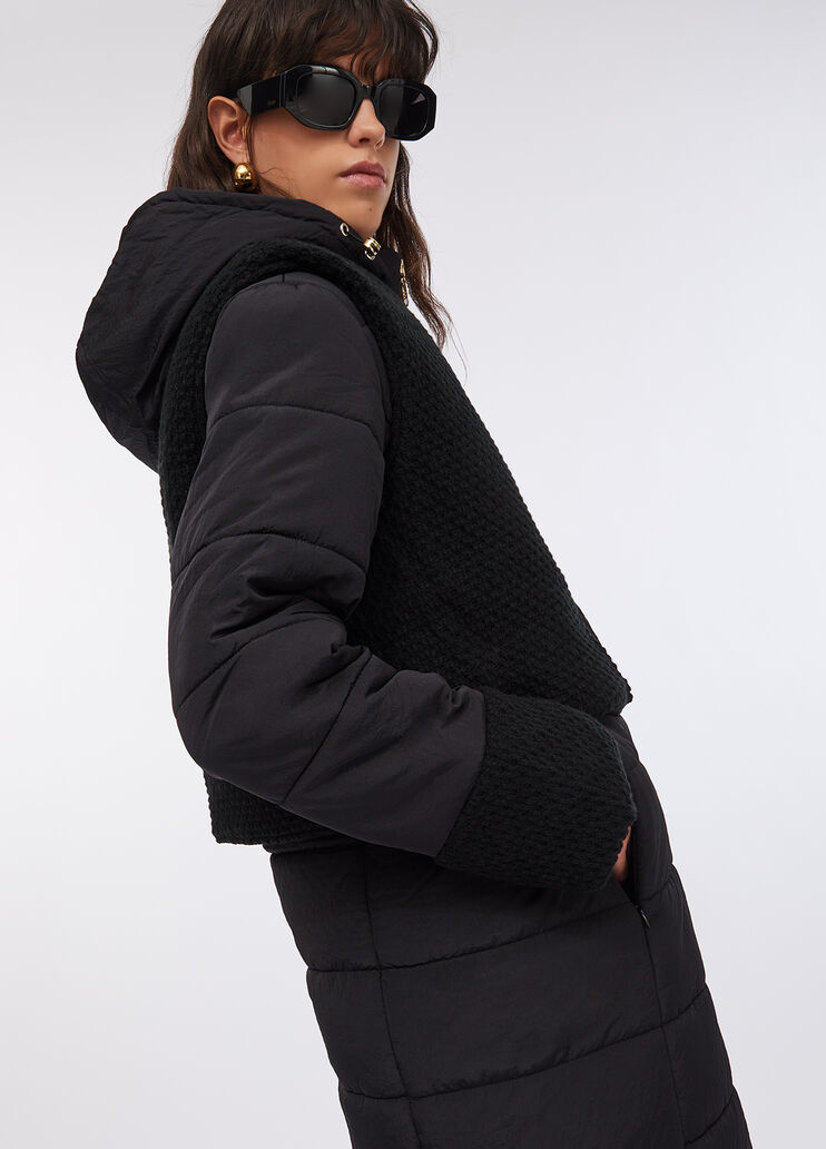 Long padded jacket with hood black Liu Jo - medium