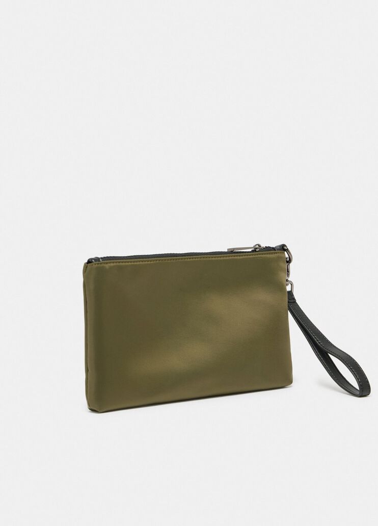 Nylon clutch bag khaki green Liu Jo - large image number 3