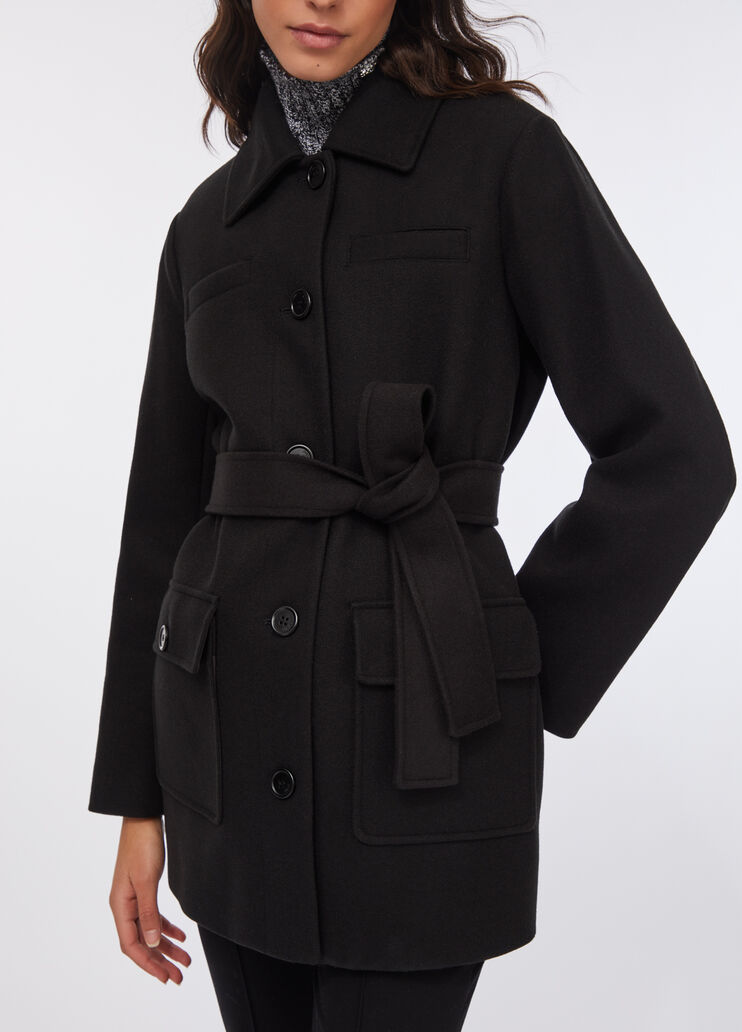 Coat with belt black Liu Jo - large image number 4
