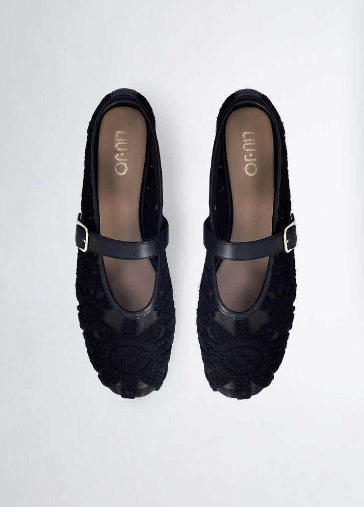 Macramé lace ballet flats black Liu Jo - large image number 3 Macramé lace ballet flats black Liu Jo - large image number 3