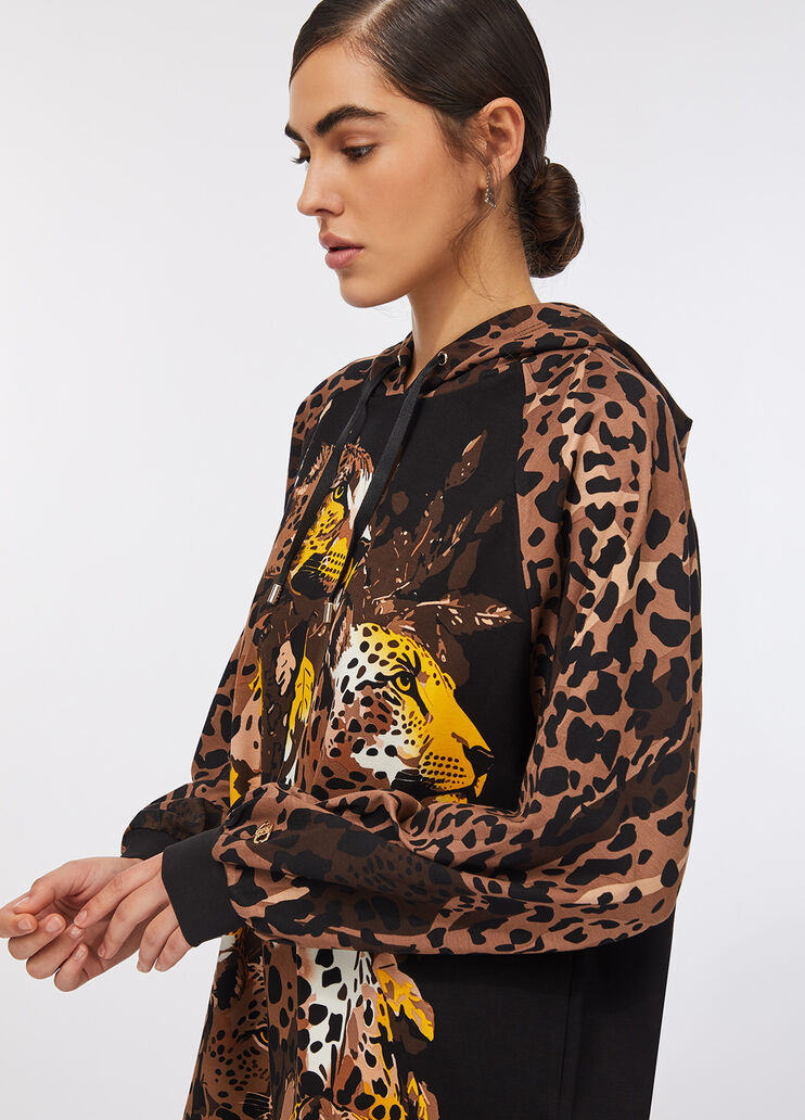 Sweatshirt with animal print chocolate Liu Jo - large image number 3