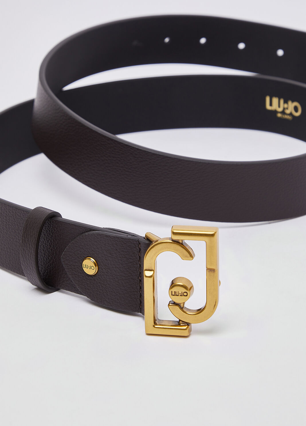 Belt with monogram logo dark brown Liu Jo - large image number 3